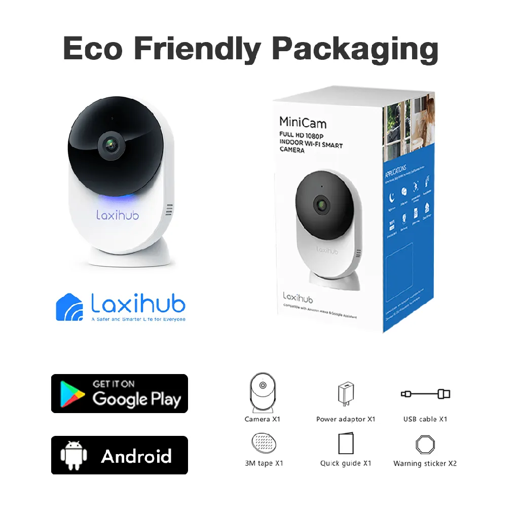 1080P FHD Night Vision Indoor Security Camera, 5G - Laxihub