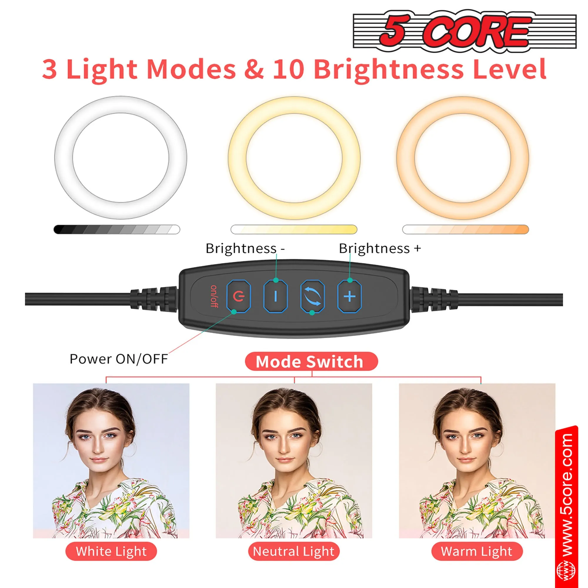 10\" LED TIK Tok Ring Light with Tripod Stand Phone Holder Ringlight Stand"