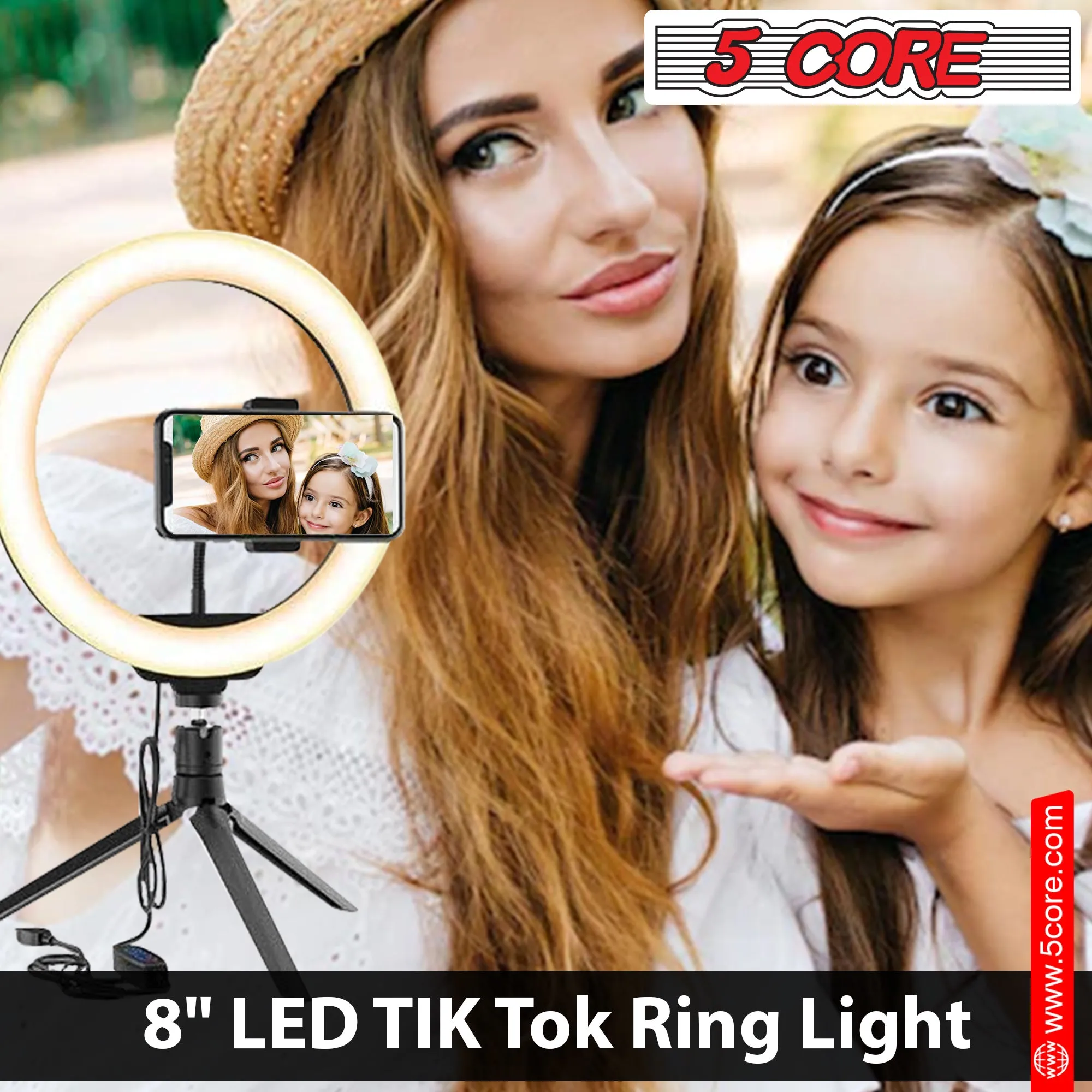 10\" LED TIK Tok Ring Light with Tripod Stand Phone Holder Ringlight Stand"