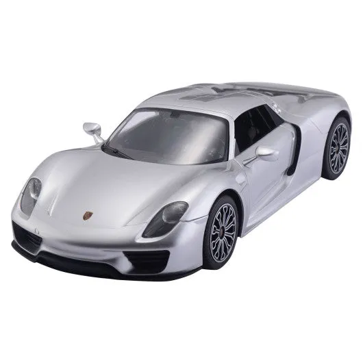 1:14 Porsche 918 Spyder Licensed Radio Remote Control RC Car w/Lights-silver