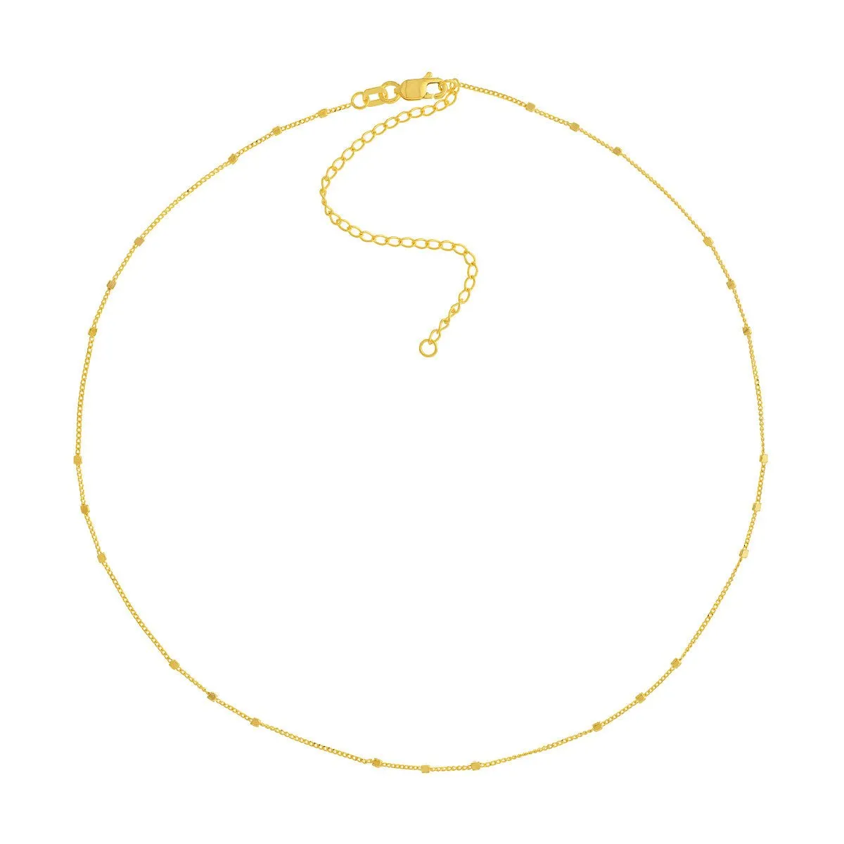 14K Gold Saturn Choker Chain