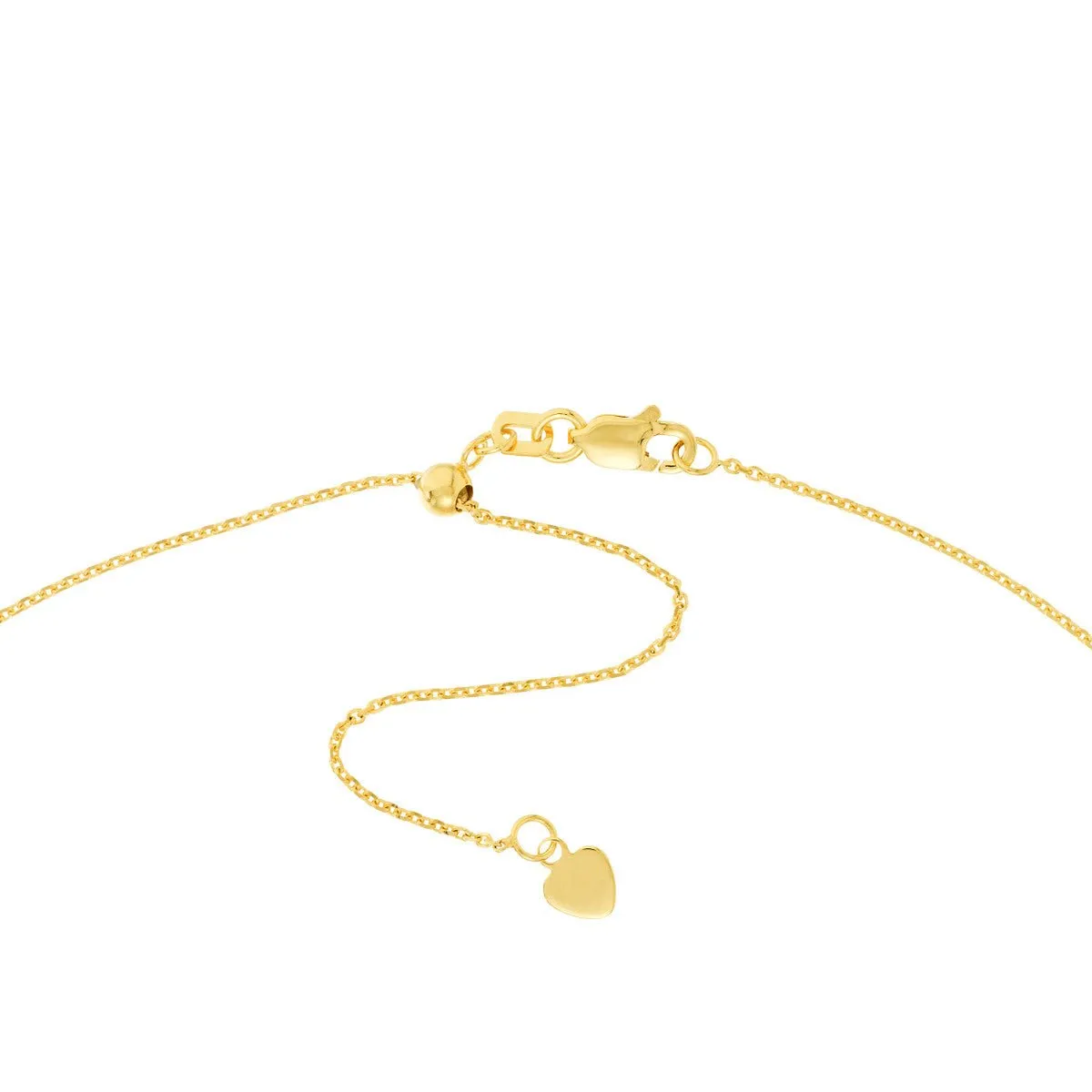 14K Yellow Gold Bead Stations Double Chain Choker