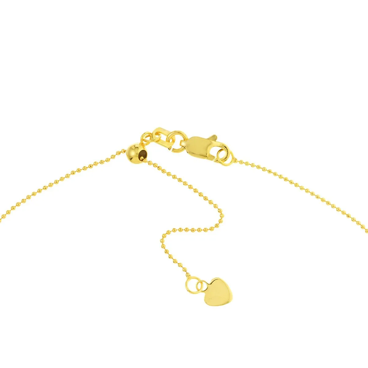 14K Yellow Gold Double Stranded Bead and Bar Choker Necklace