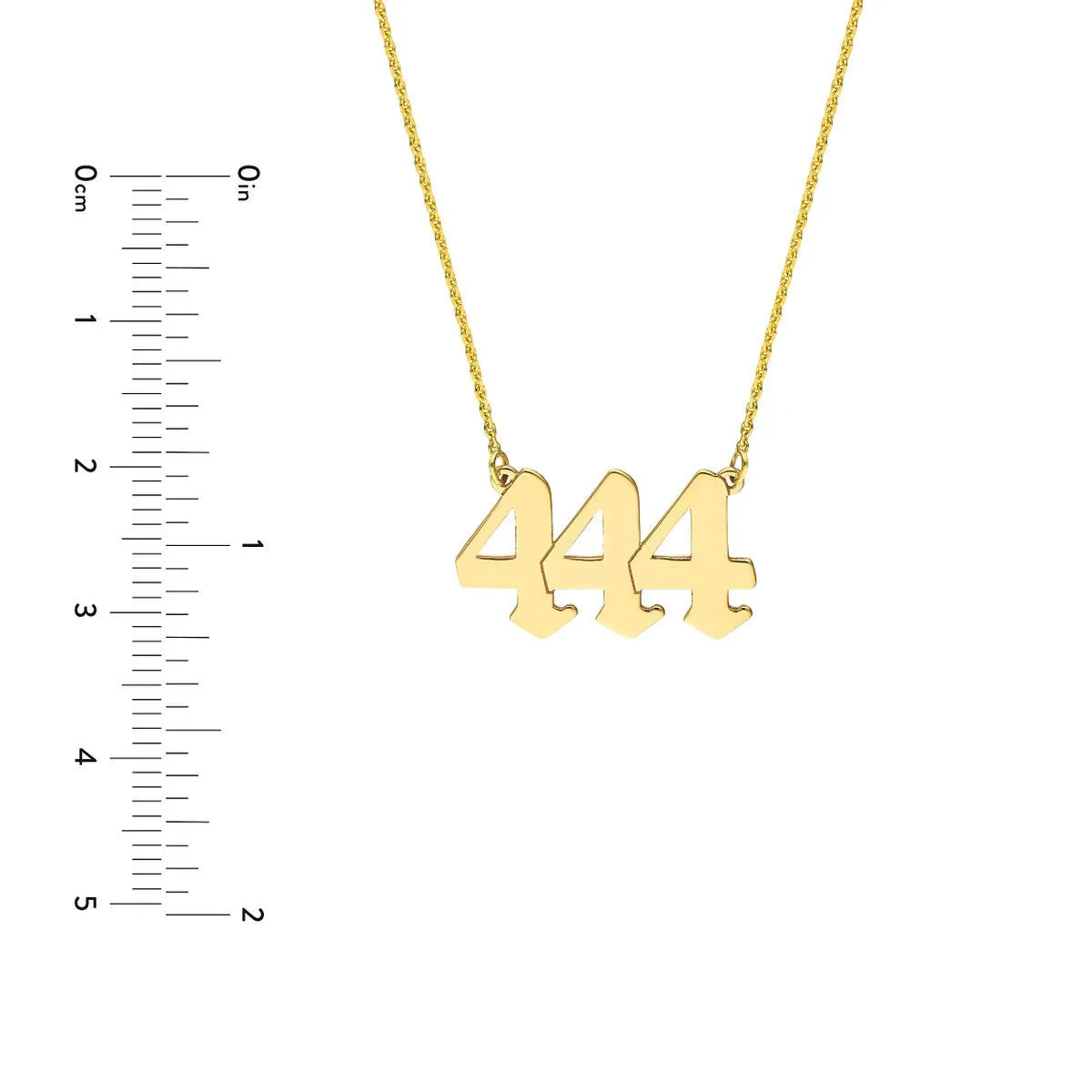 14K Yellow Gold Numerology Angelical No 444 - Protection