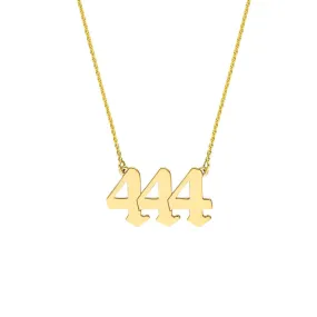 14K Yellow Gold Numerology Angelical No 444 - Protection