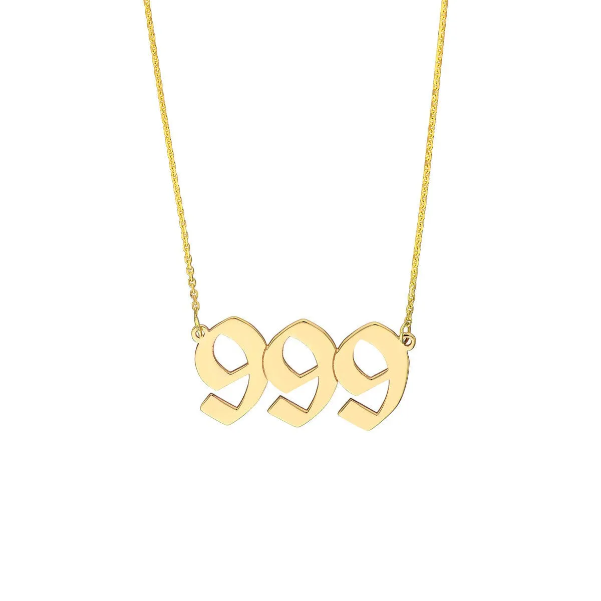 14K Yellow Gold Numerology Angelical No 999 - Release