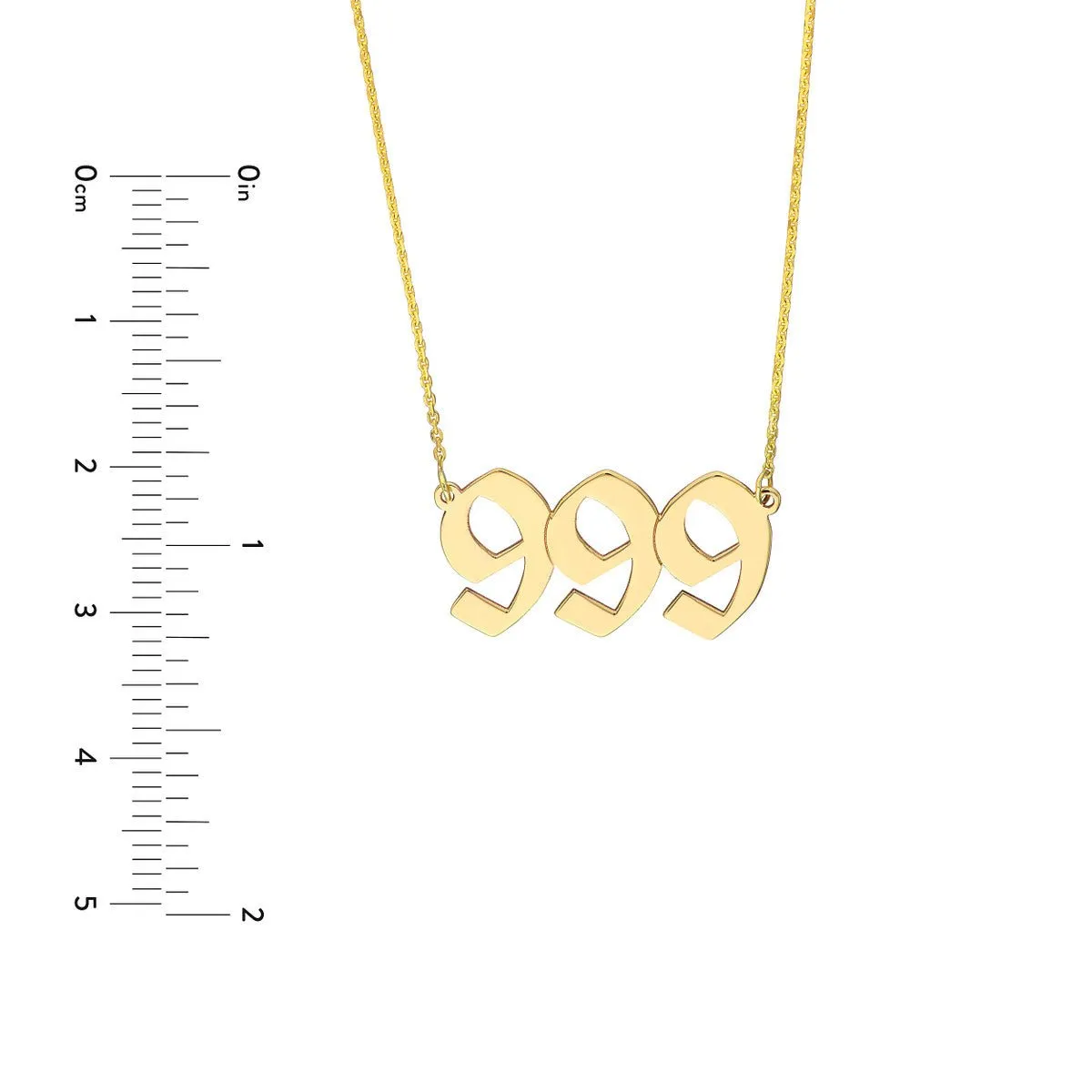 14K Yellow Gold Numerology Angelical No 999 - Release