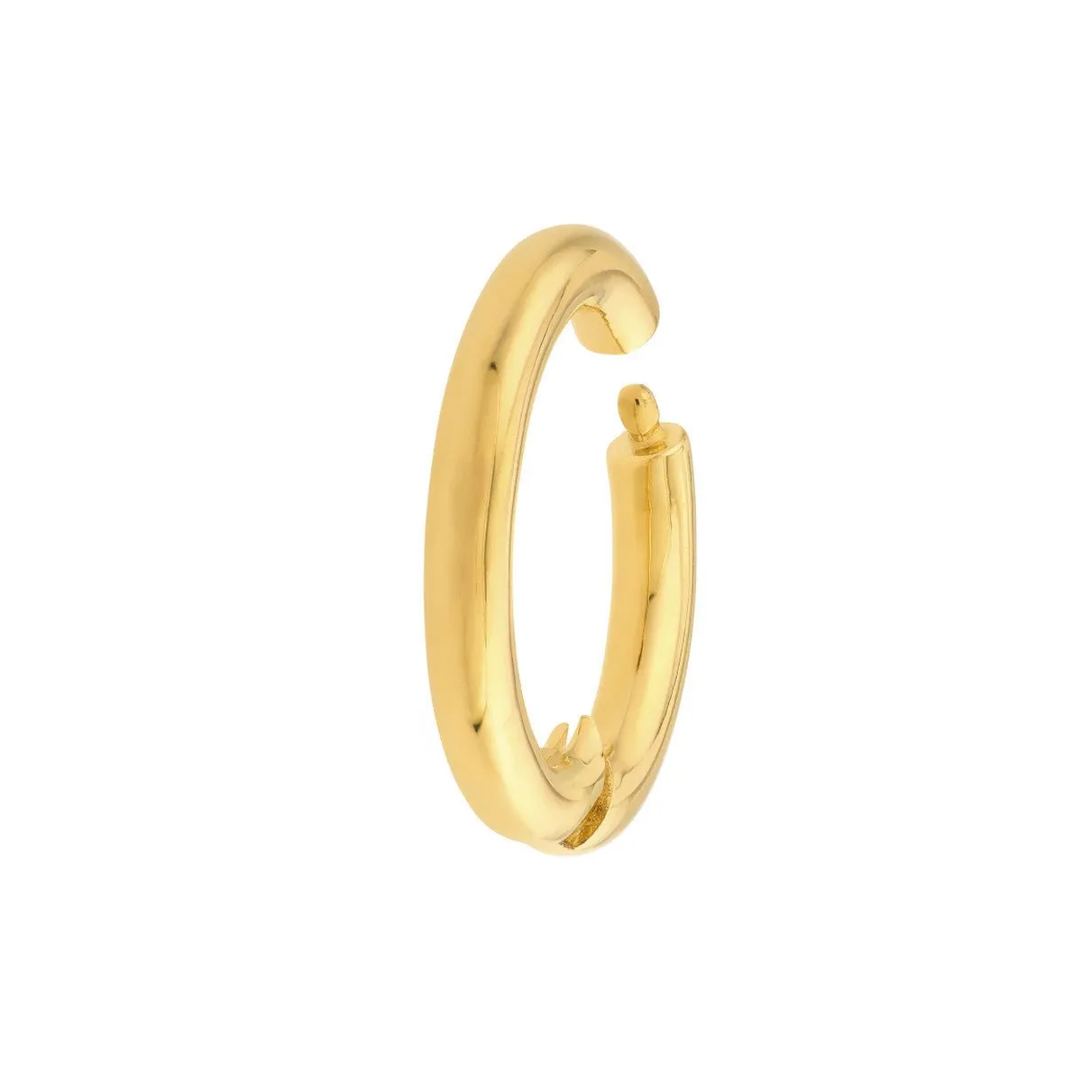 14K Yellow Gold Oval Snap Lock