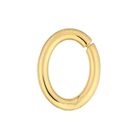 14K Yellow Gold Oval Snap Lock