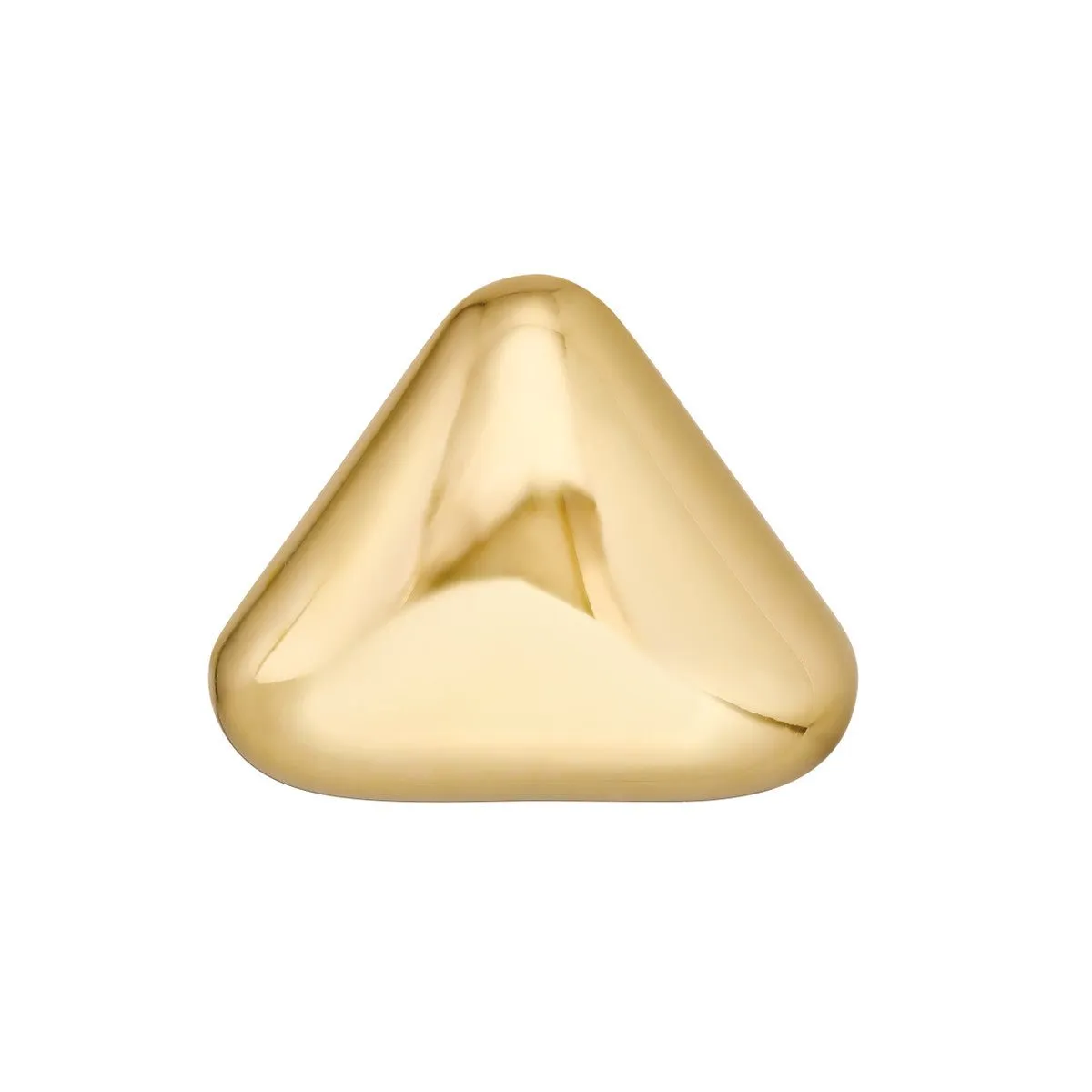 14K Yellow Gold Polished Triangular Stud Earrings