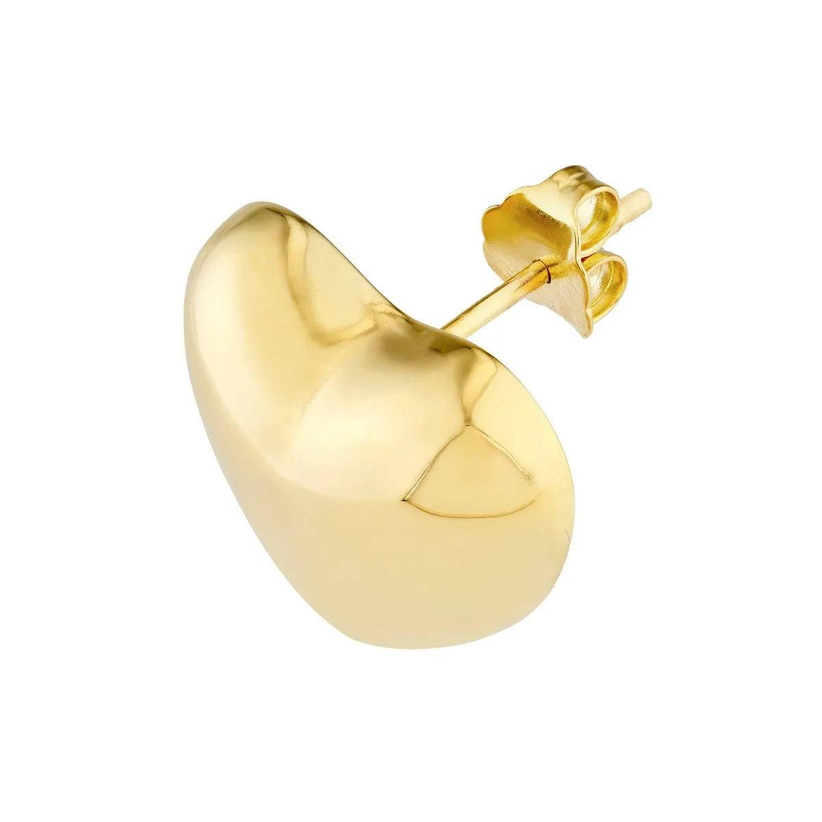 14K Yellow Gold Puff Heart Polished Earrings