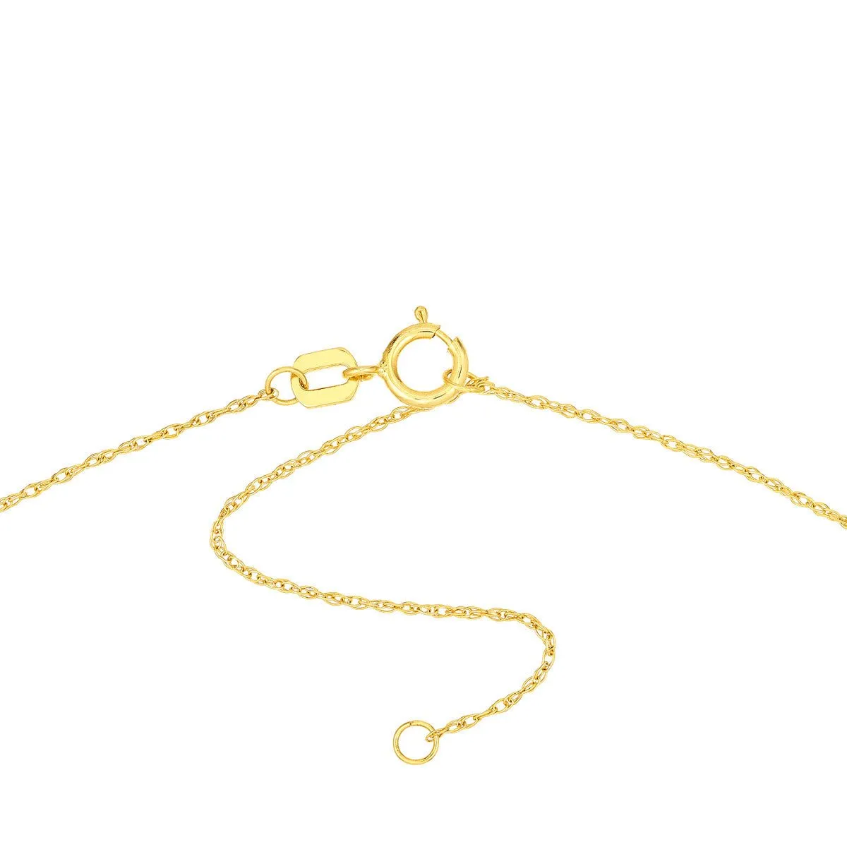 14K Yellow Gold So You Cutout Dog Bone Mini Disk Necklace