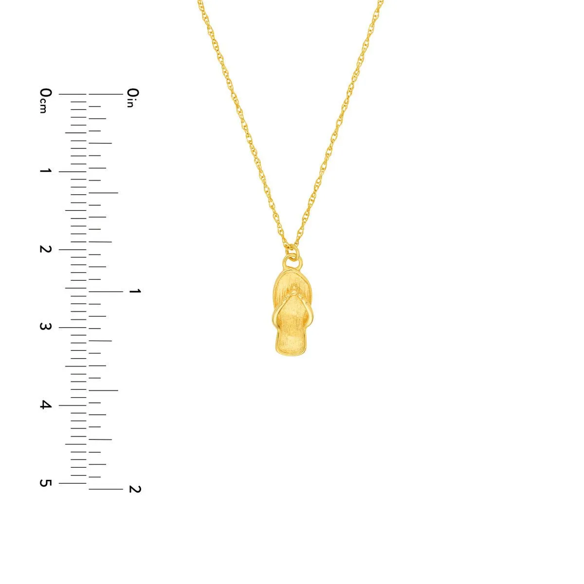 14K Yellow Gold So You Flip Flop Necklace