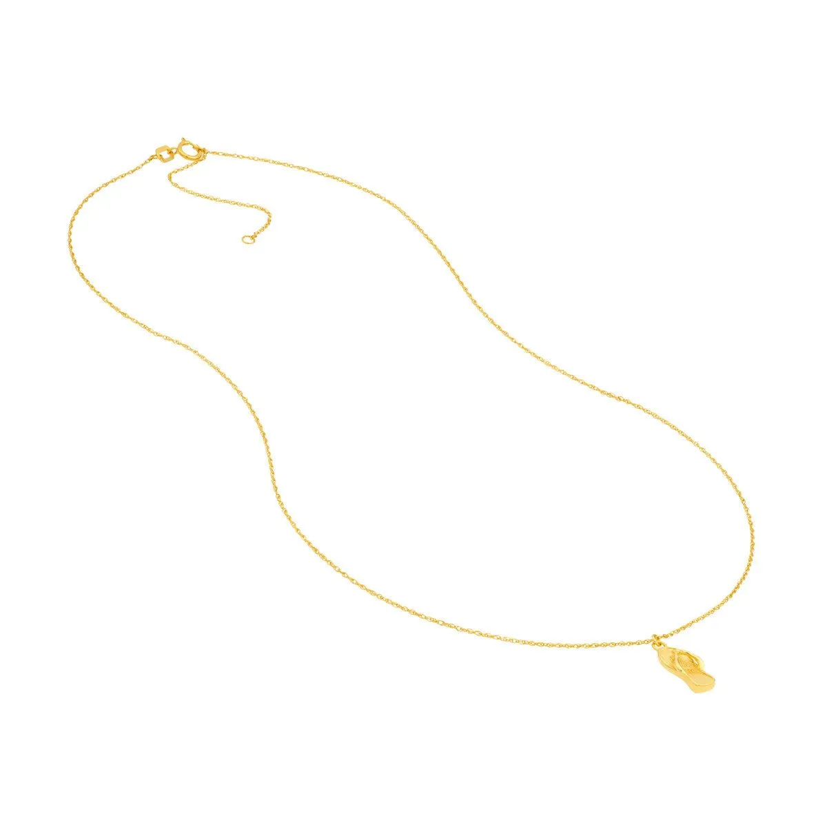 14K Yellow Gold So You Flip Flop Necklace