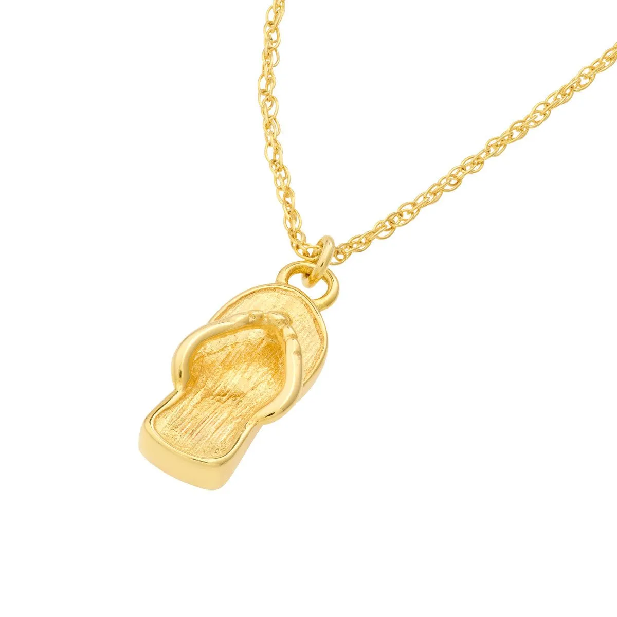 14K Yellow Gold So You Flip Flop Necklace