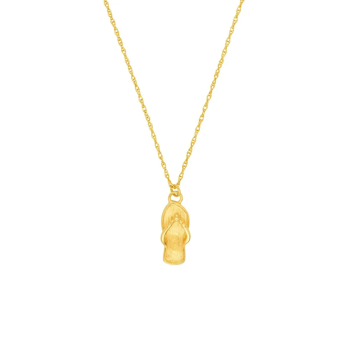 14K Yellow Gold So You Flip Flop Necklace