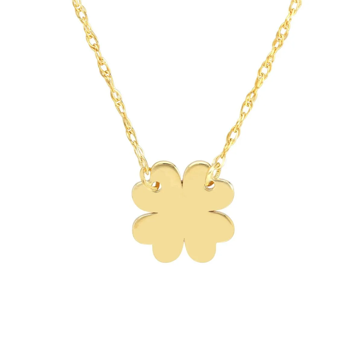 14K Yellow Gold So You Mini 4-Leaf Clover Adj Necklace