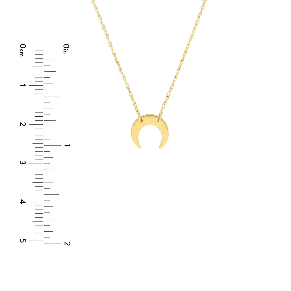 14K Yellow Gold So You Mini Crescent Moon Adj Necklace