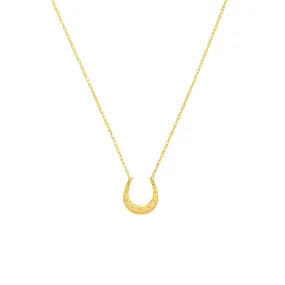 14K Yellow Gold So You Mini Horse Shoe Adjustable Necklace