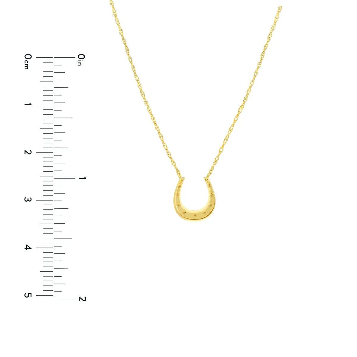 14K Yellow Gold So You Mini Horse Shoe Adjustable Necklace