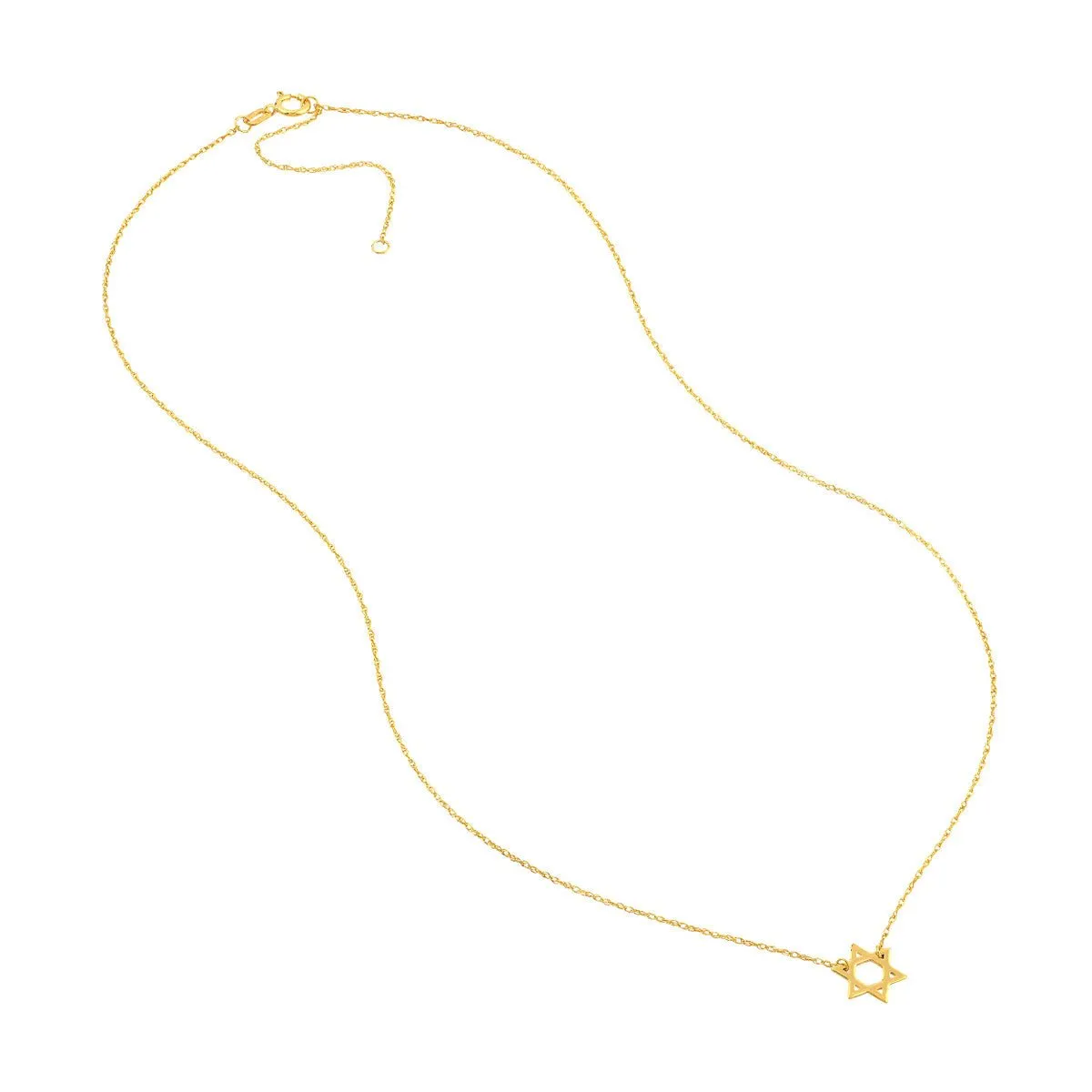 14K Yellow Gold So You Mini Star Of David Necklace