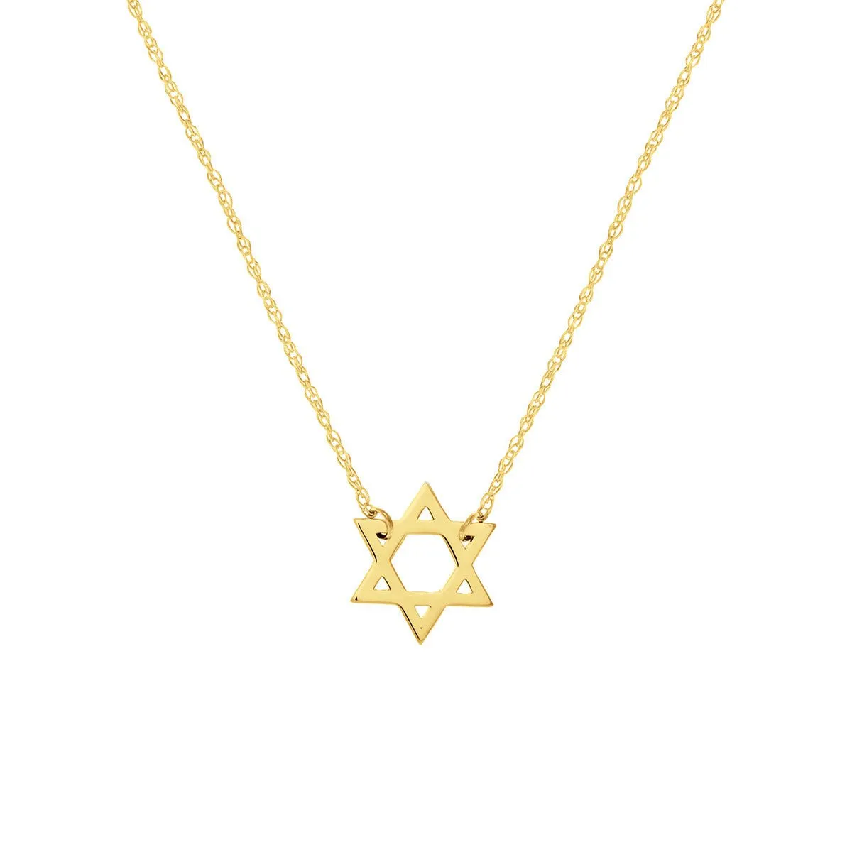 14K Yellow Gold So You Mini Star Of David Necklace