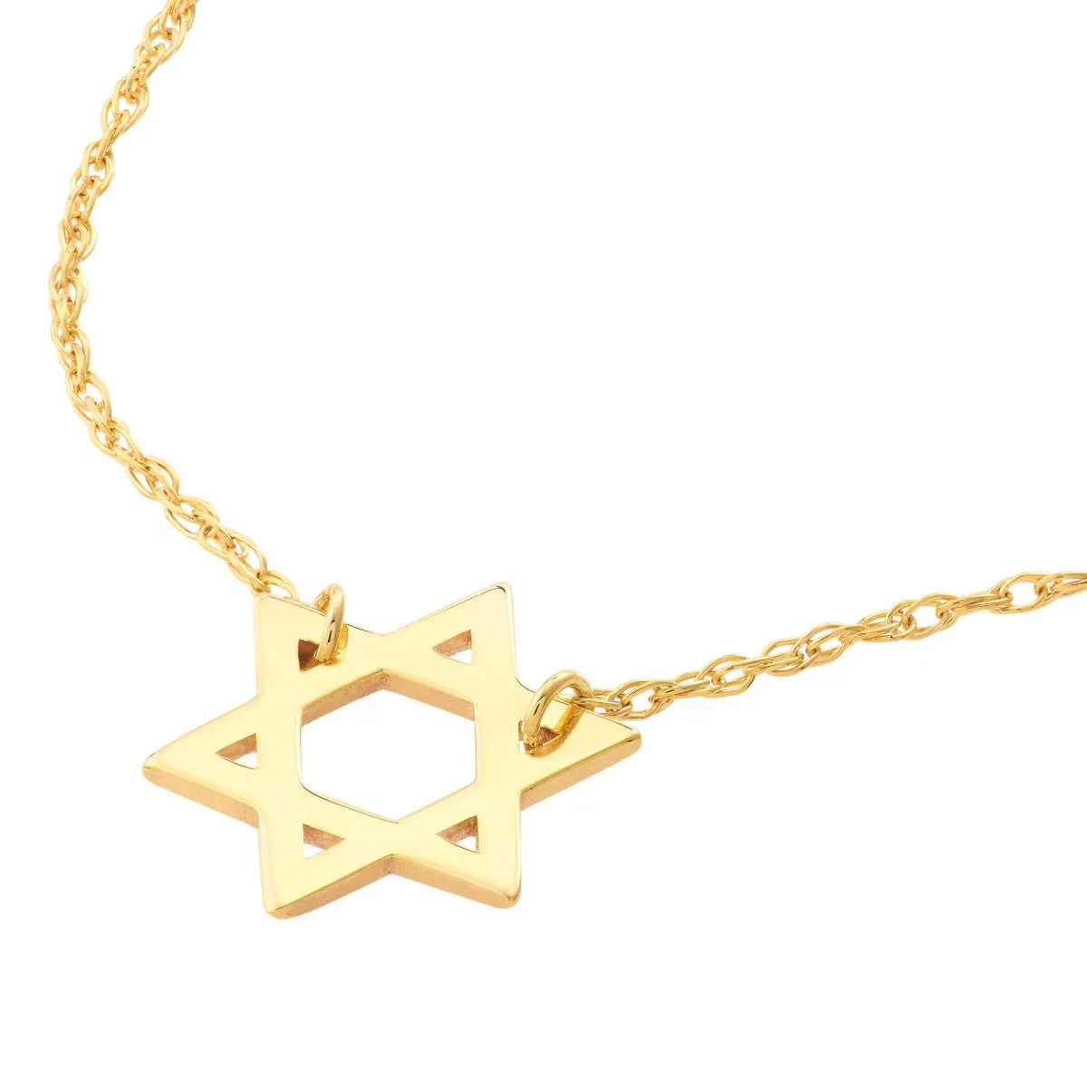 14K Yellow Gold So You Mini Star Of David Necklace