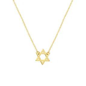 14K Yellow Gold So You Mini Star Of David Necklace