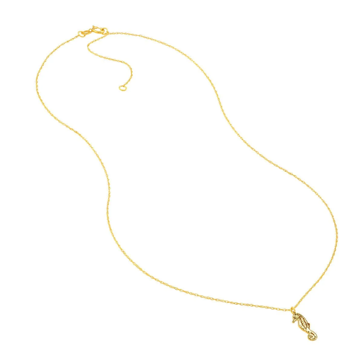 14K Yellow Gold So You Seahorse Necklace