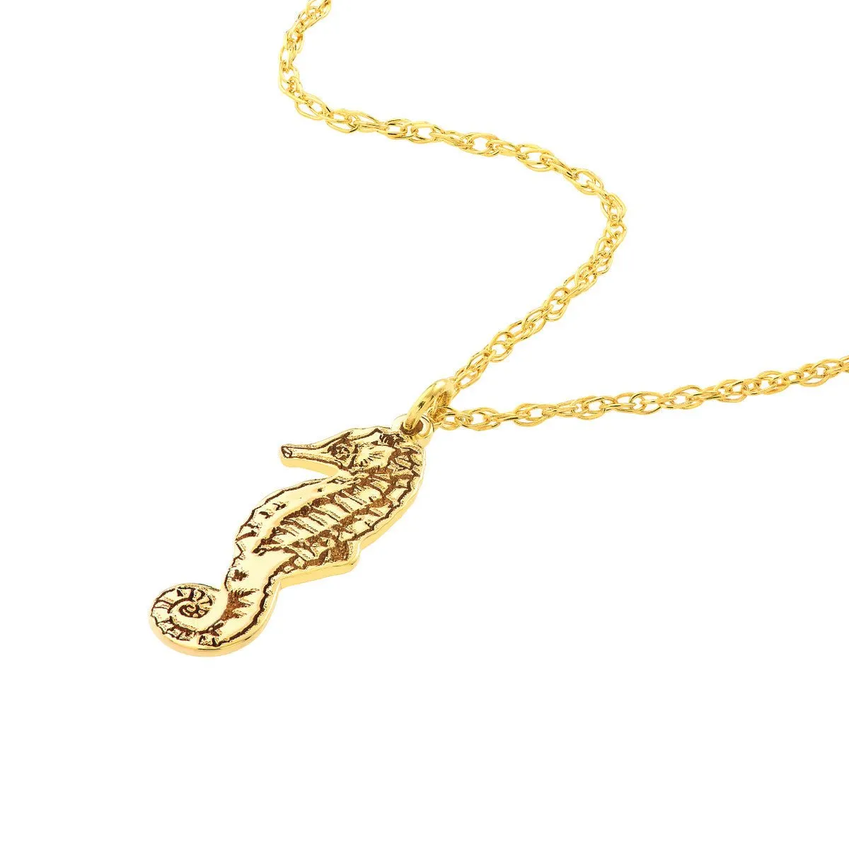 14K Yellow Gold So You Seahorse Necklace