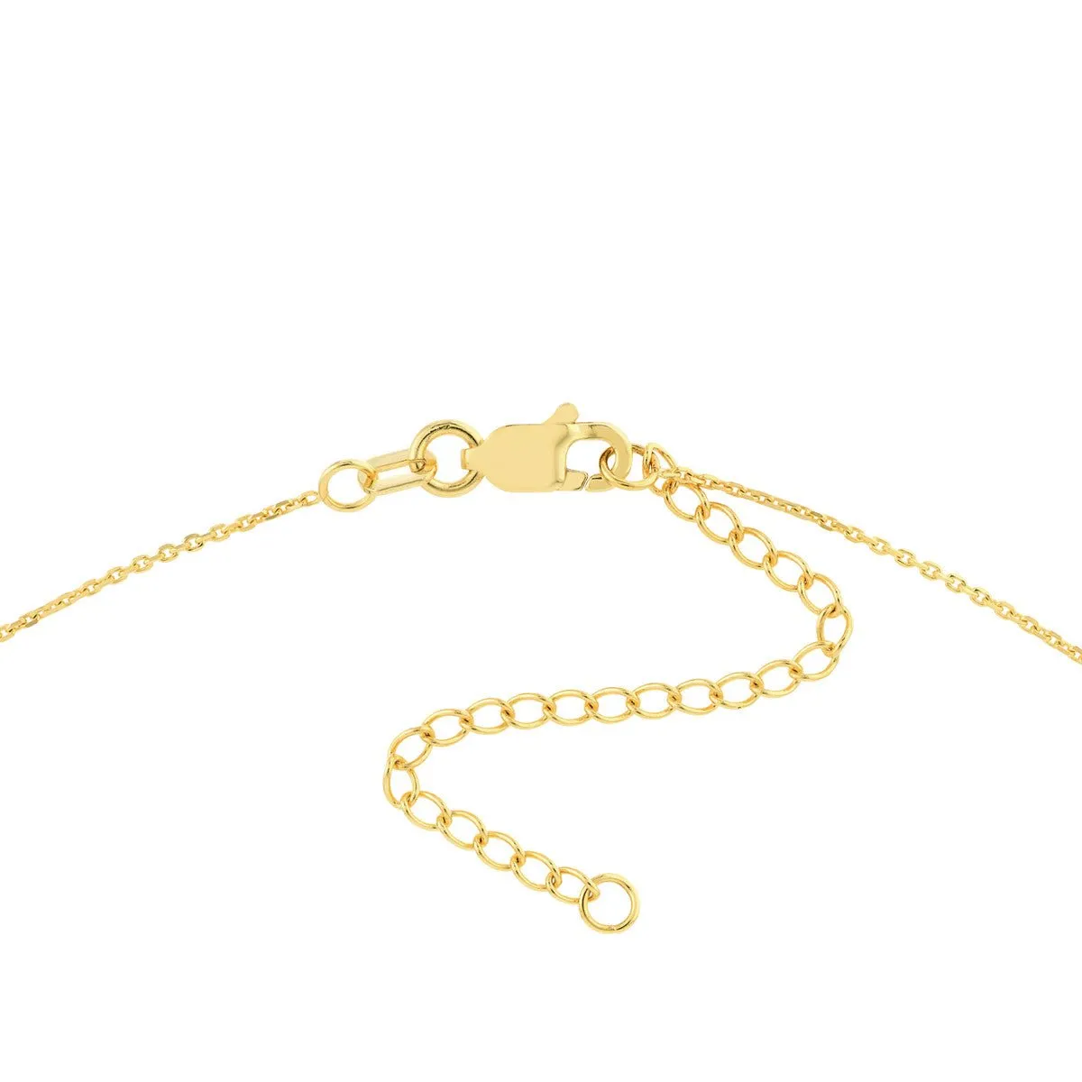 14K Yellow Gold Stacked Hearts Adjustable Necklace