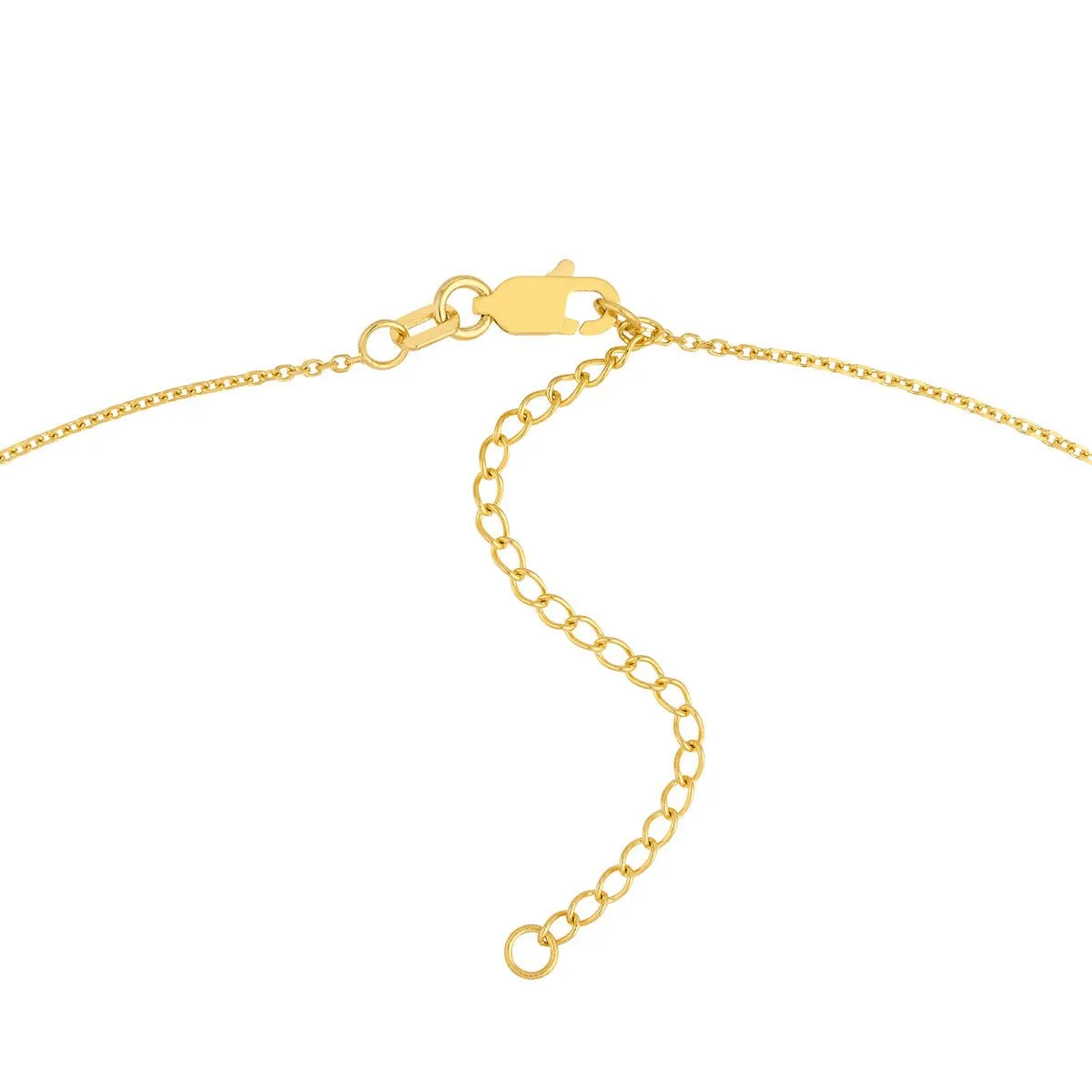 14K Yellow Gold Tied Bow Necklace