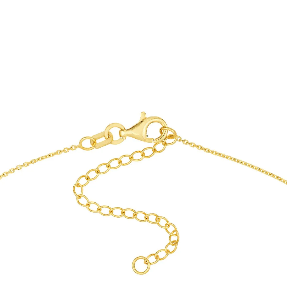 14K Yellow Gold Triple Cross with Diamond Necklace