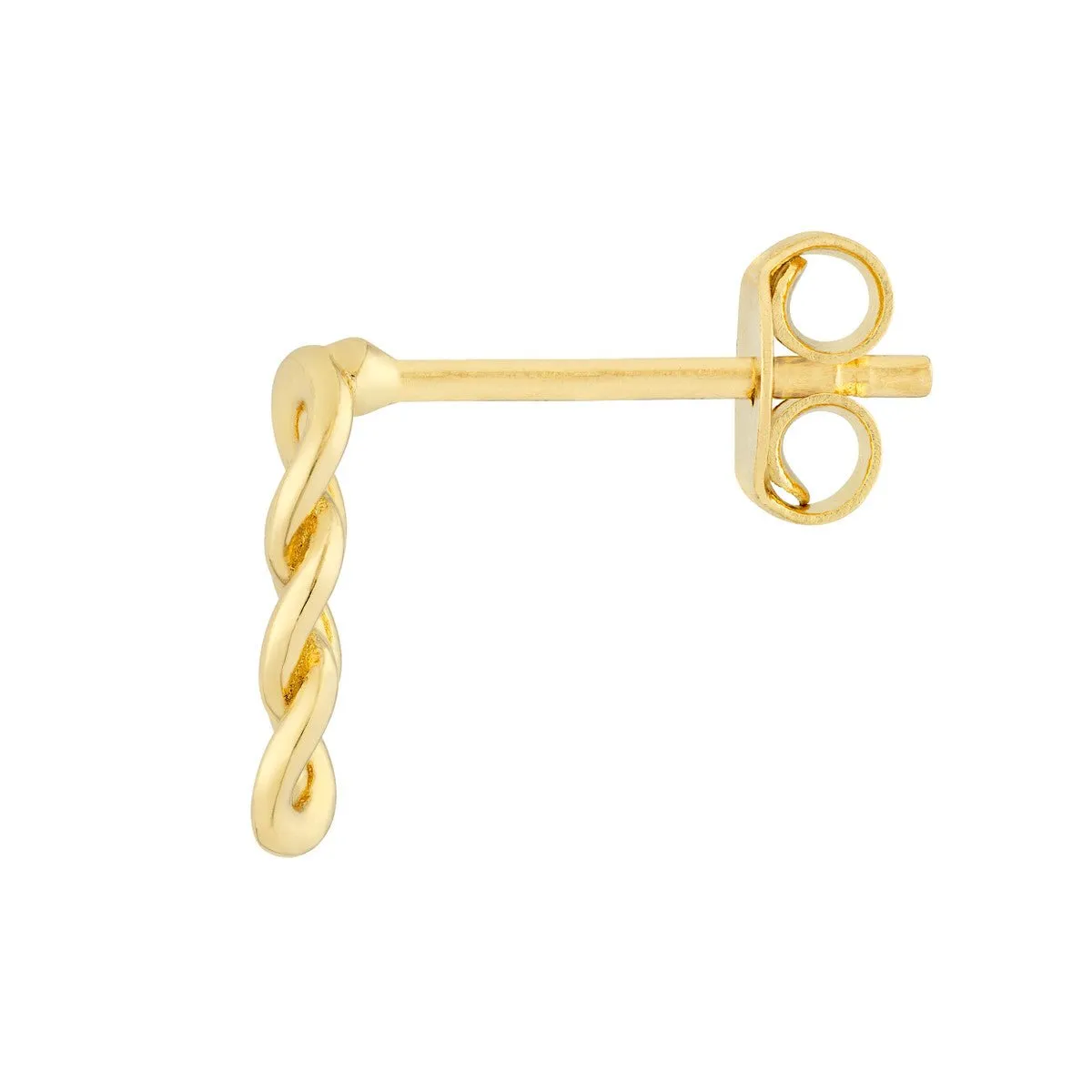 14K Yellow Gold Triple Link Earrings