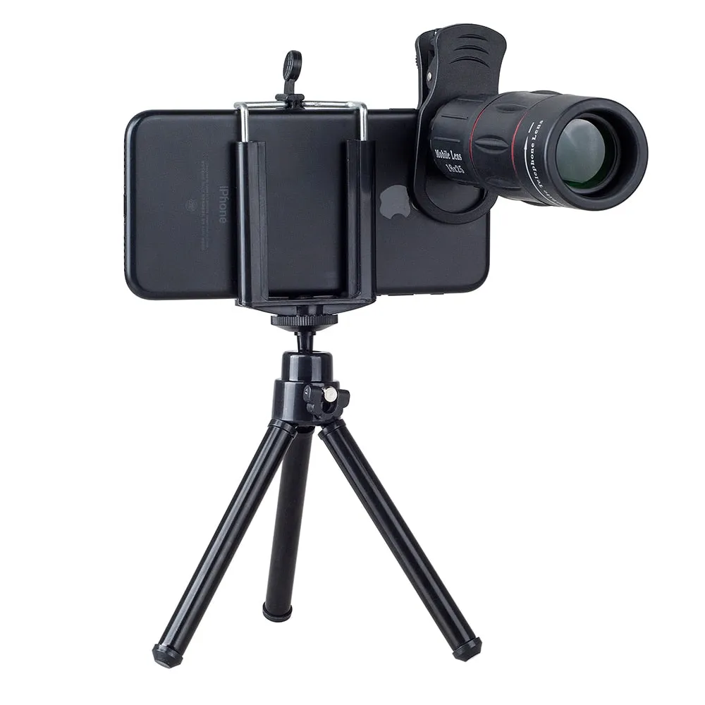 18X Telescope Zoom Mobile Phone Lens w/ Tripod