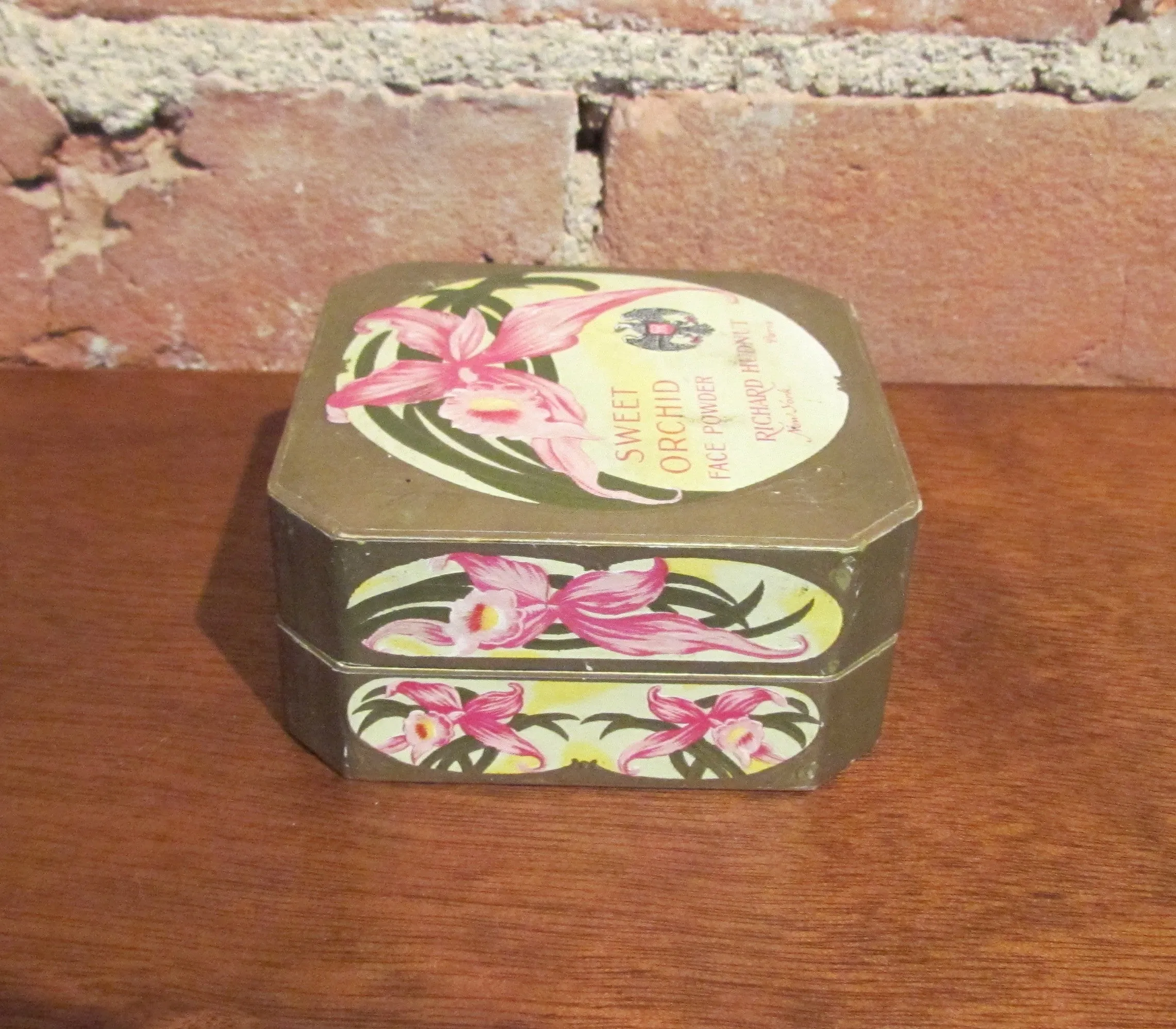 1920's Richard Hudnut Sweet Orchid Powder Box Advertising RARE