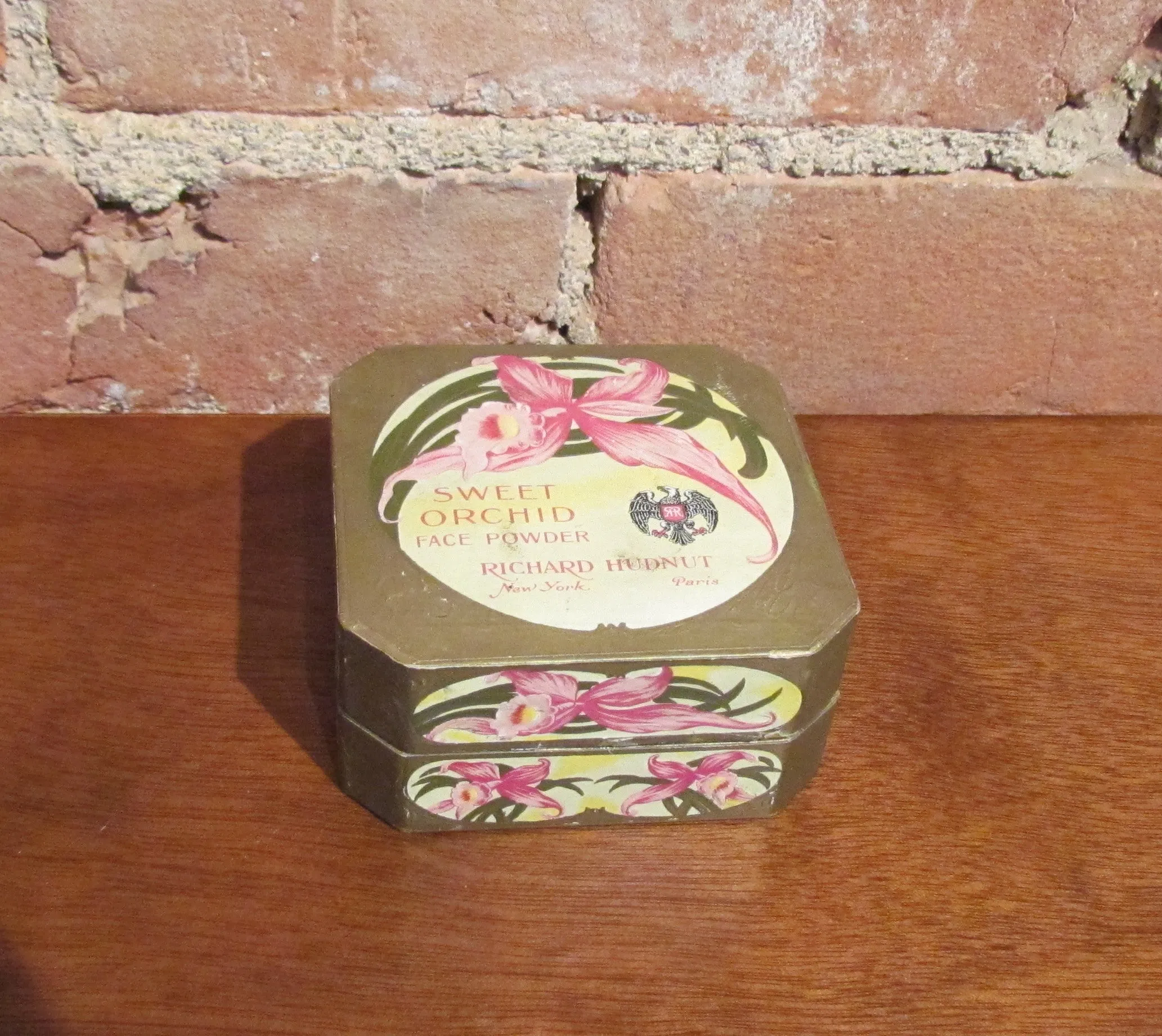 1920's Richard Hudnut Sweet Orchid Powder Box Advertising RARE