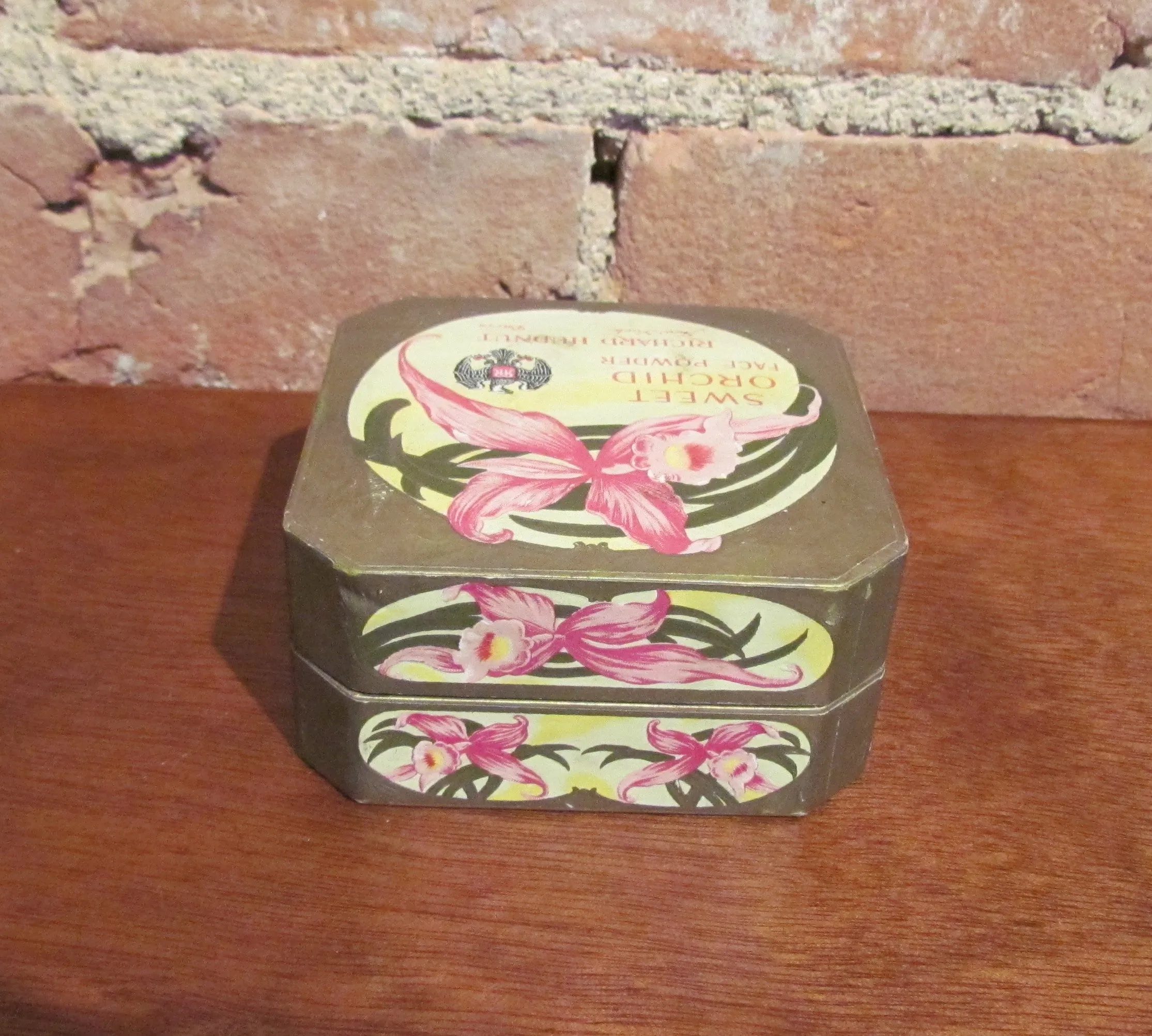 1920's Richard Hudnut Sweet Orchid Powder Box Advertising RARE