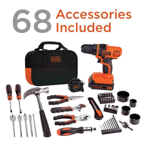 20V MAX Drill & 67 Home Tool Kit