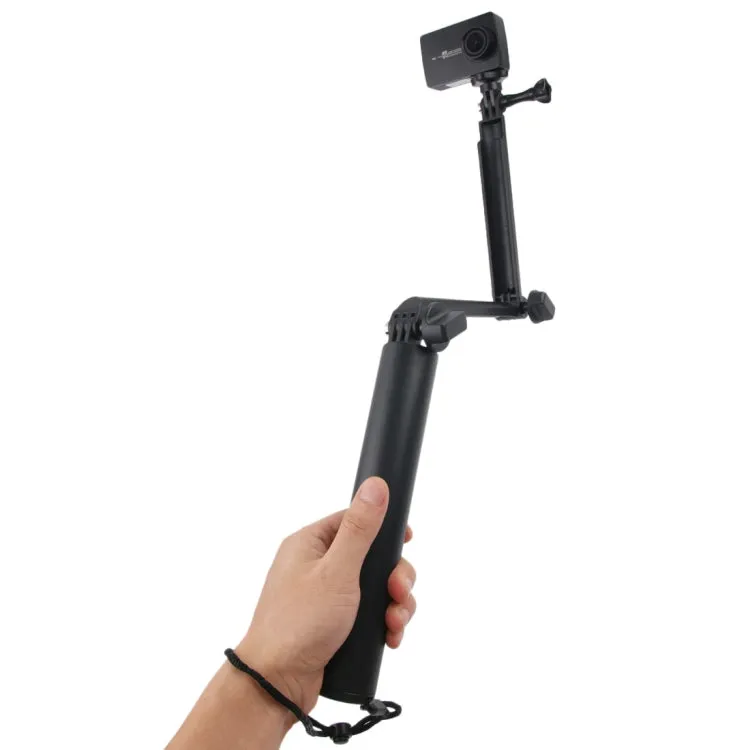 3-Way Monopod   Magic Mount Selfie Stick for GoPro, Insta360, DJI and Other Action Cameras, Length: 24.5-63cm(Black)