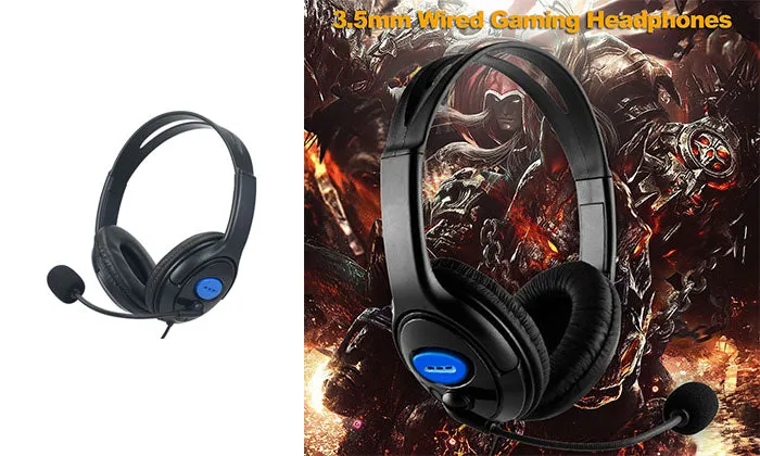 3.5mm Wired Gaming Headphones - Stereo Bass Earphone