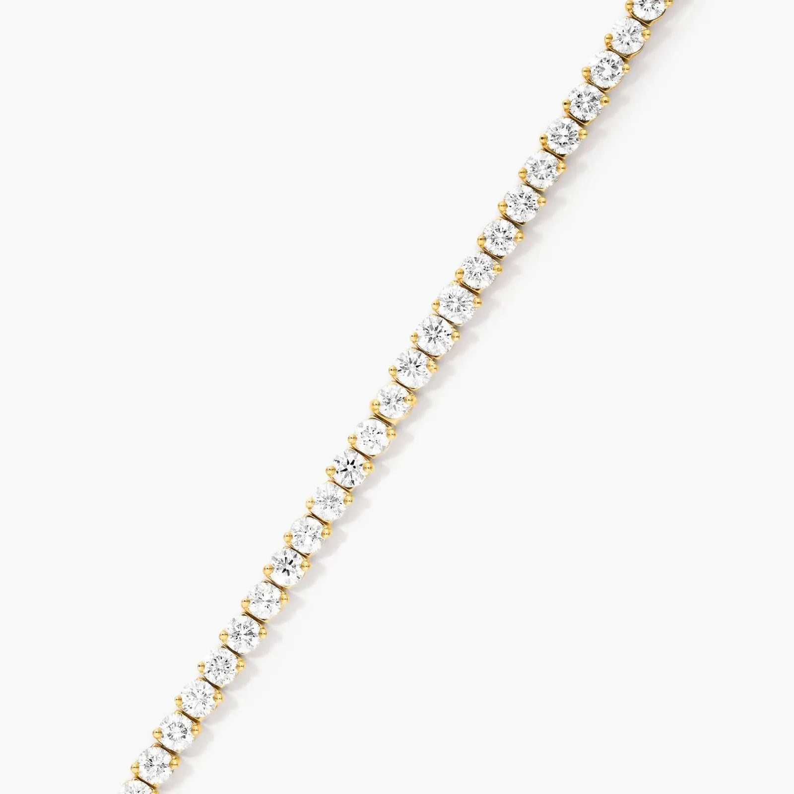 4FunGift® Yellow Gold Two Prong Diamond Tennis Bracelet