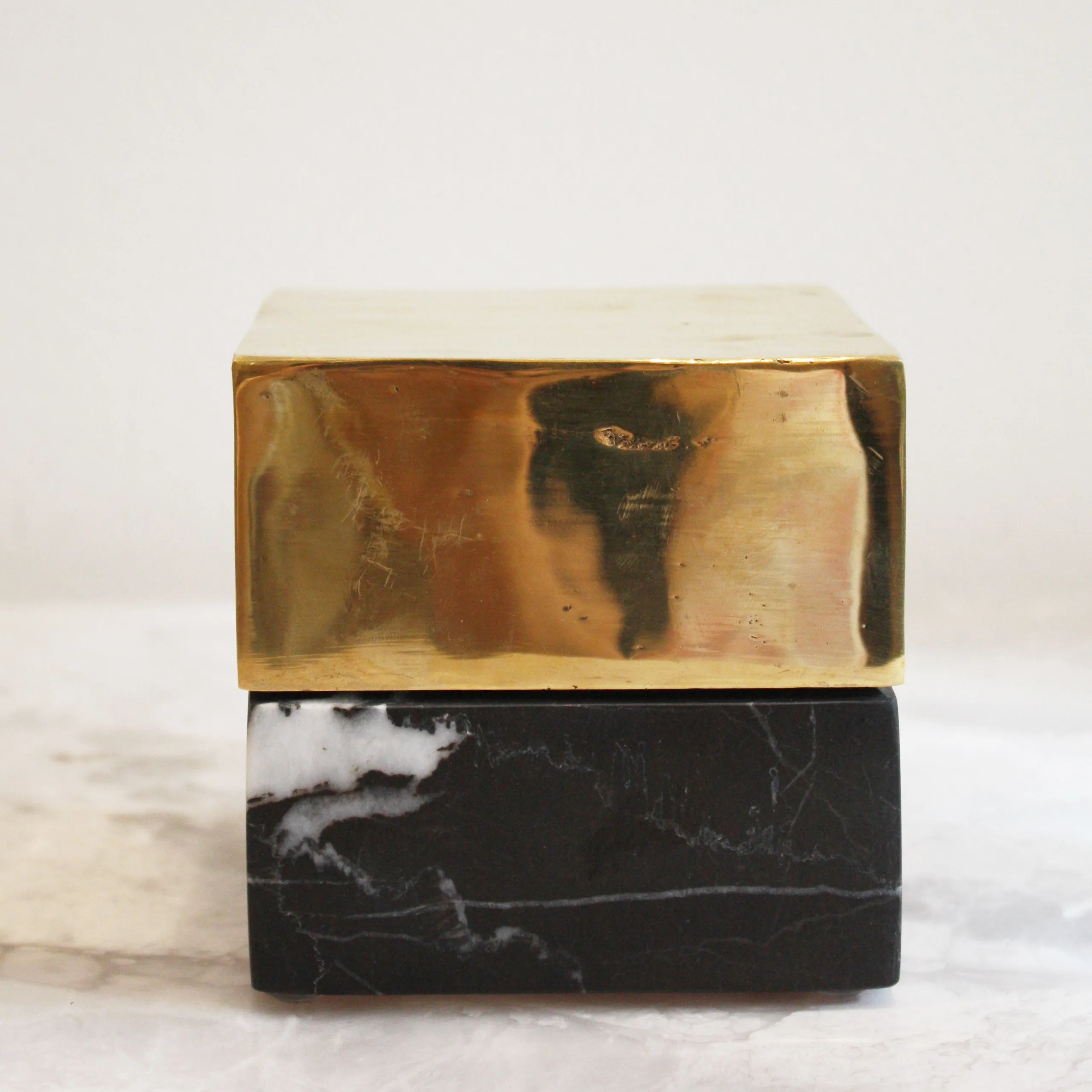 50/50 Box - Brass and Black Marble