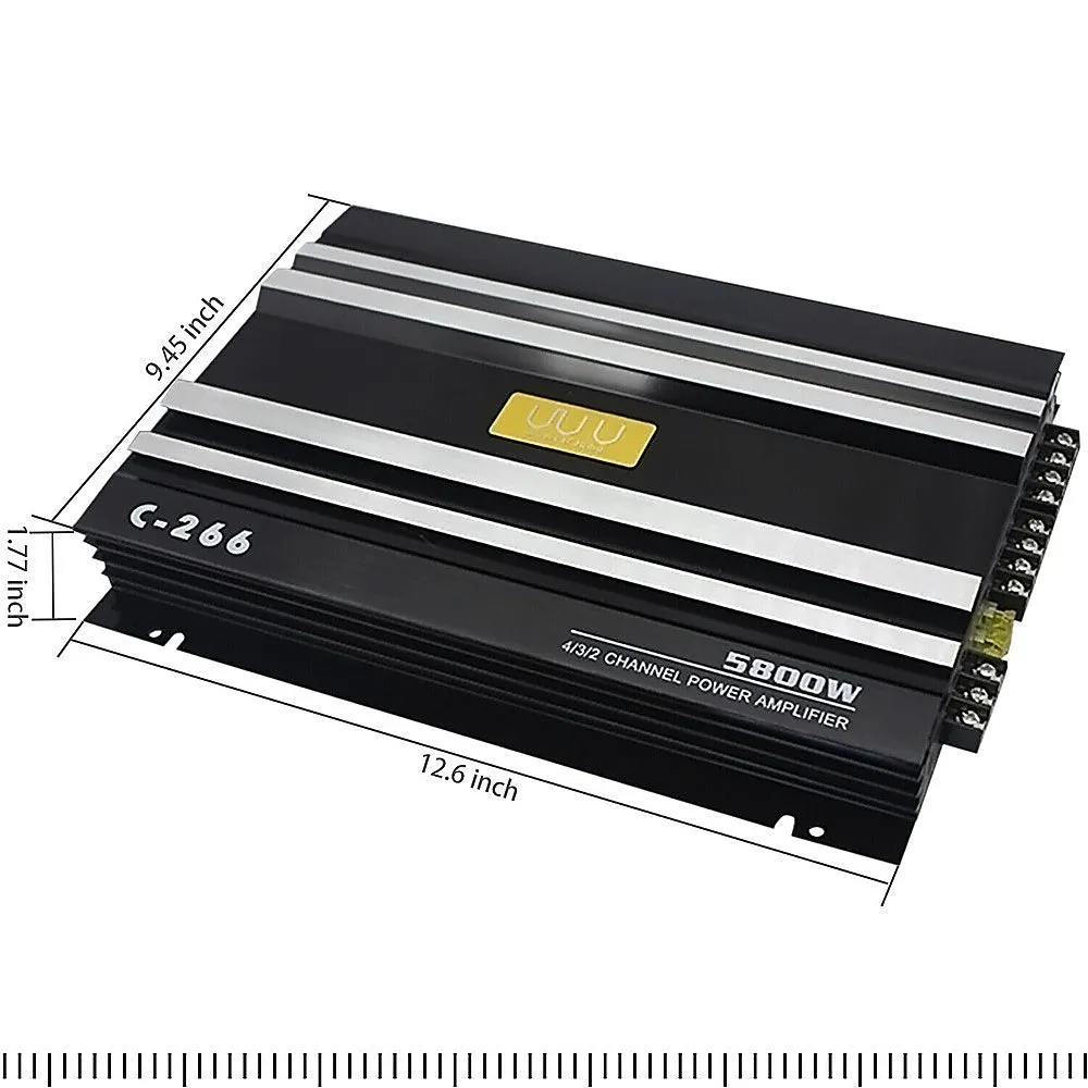 5800W 4-Channel High-Power Aluminum Car Amplifier Stereo