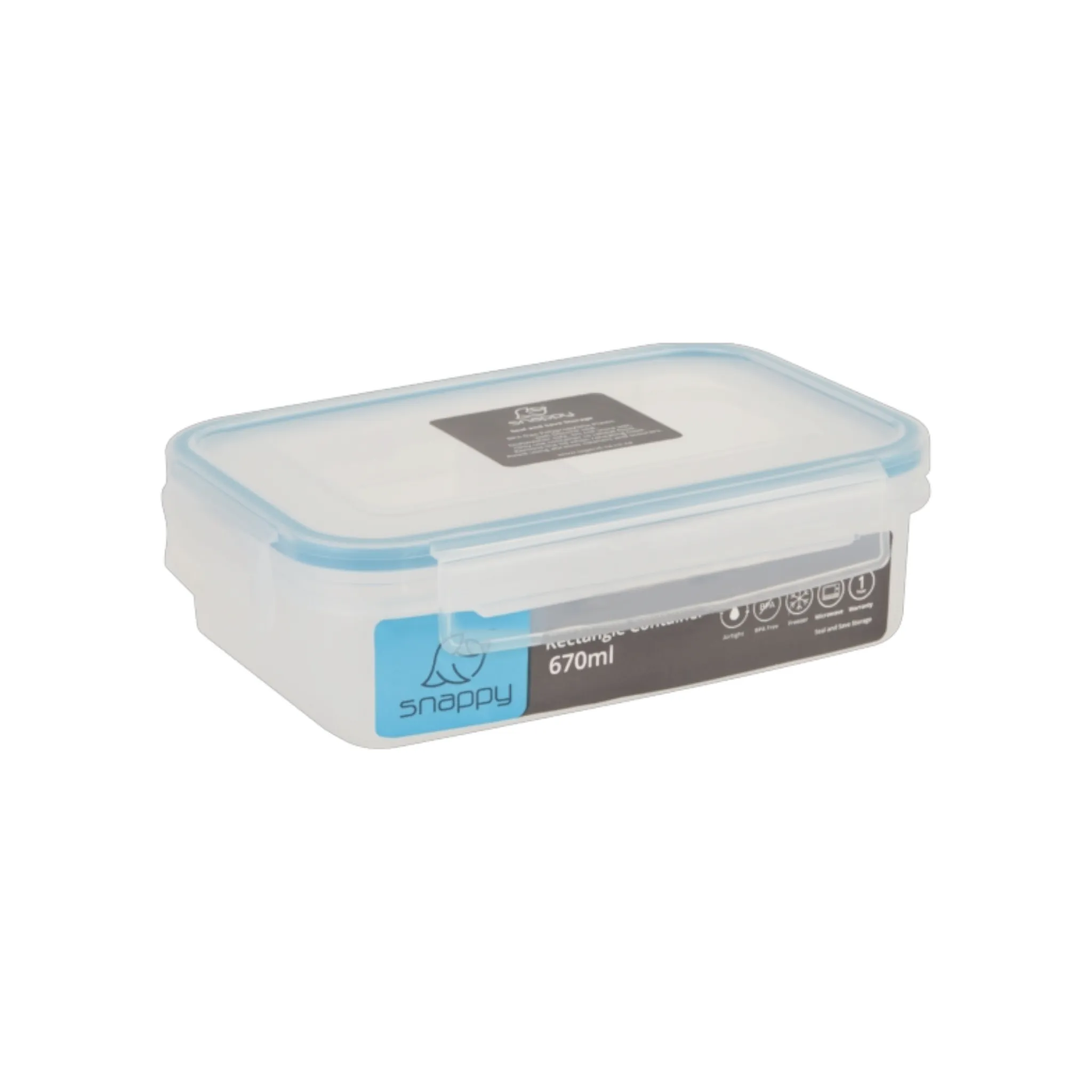 670ml Snappy Food Storage Container Rectangle SN-R30