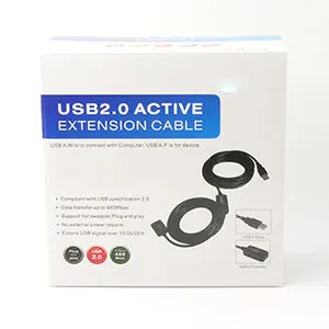 80Ft USB2.0 Active Extension/Repeater A-Male/Female