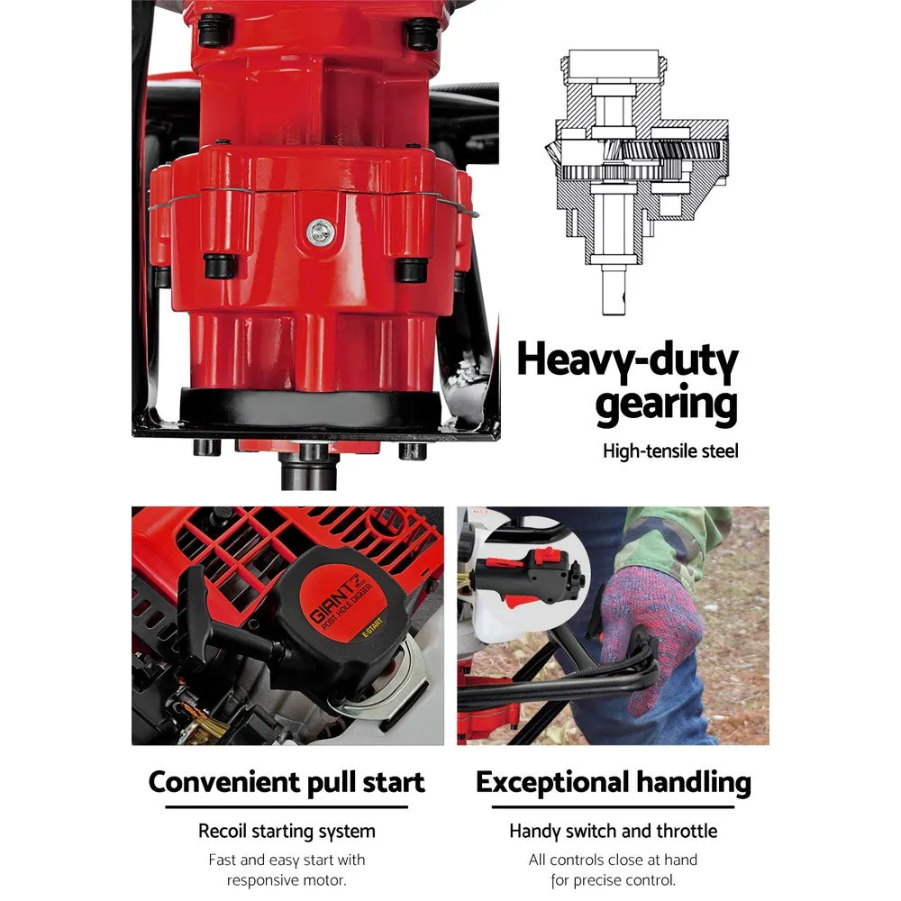 92CC Heavy-Duty Post Hole Digger, Auger & Extension - Giantz