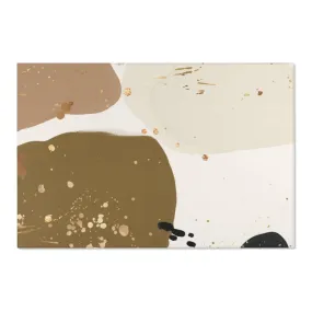 Abstract Boho Area Rug | Beige gold Blocks