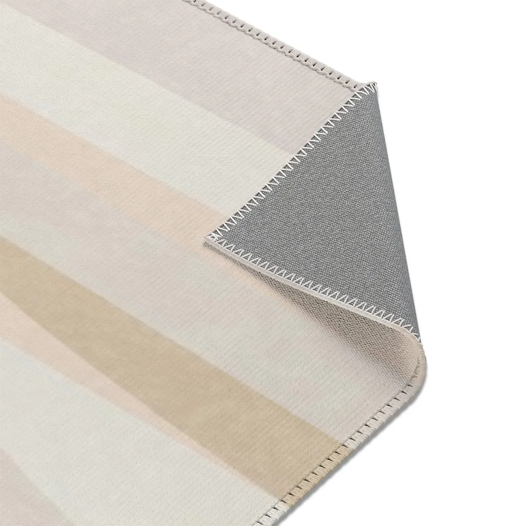 Abstract Boho Area Rug | Beige Sand Pink Hills