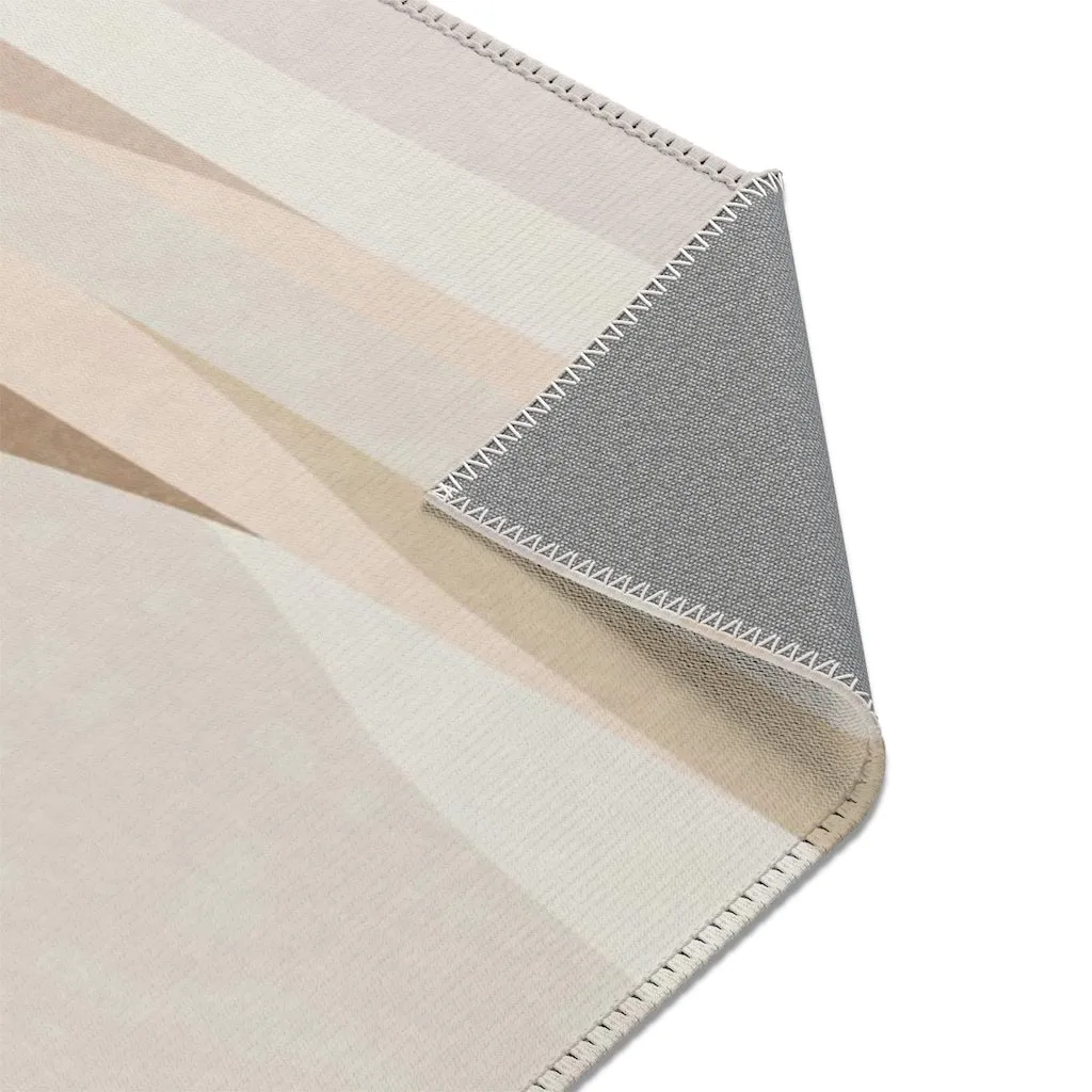 Abstract Boho Area Rug | Beige Sand Pink Hills